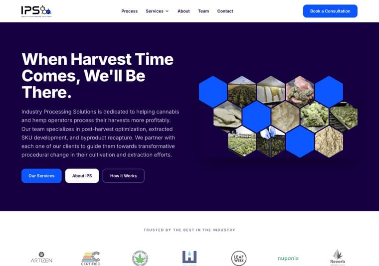 Industry Processing Solutions website